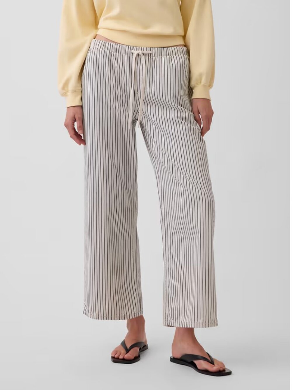 GAP Low Rise '90s Loose Easy Crop Stripe Jeans - Size Small